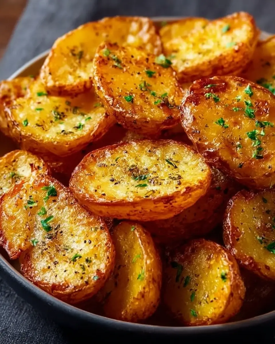 A delicious plate of Crispy Air Fryer Potatoes