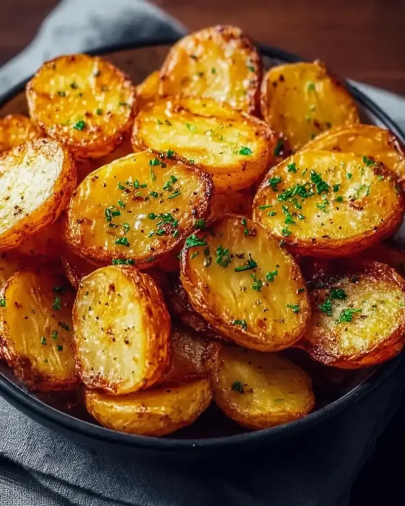 A delicious plate of Crispy Air Fryer Potatoes