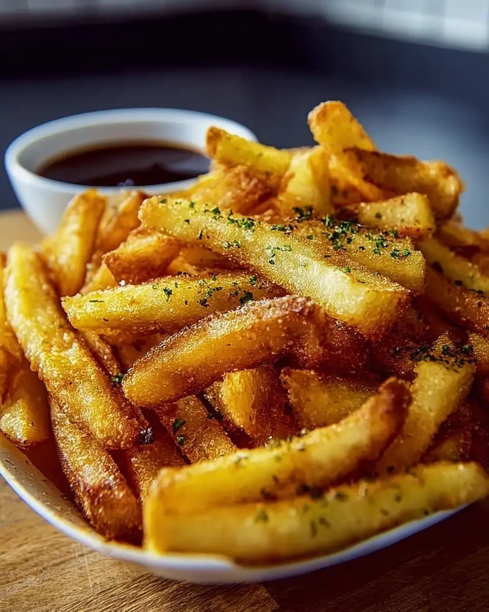 A delicious plate of Crispy Homemade Air Fryer French Fries
