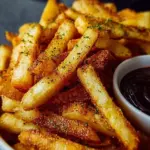 A delicious plate of Crispy Homemade Air Fryer French Fries