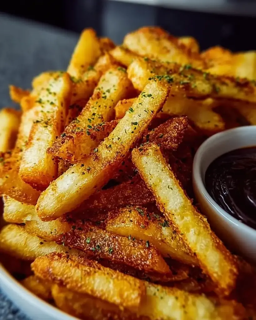 A delicious plate of Crispy Homemade Air Fryer French Fries
