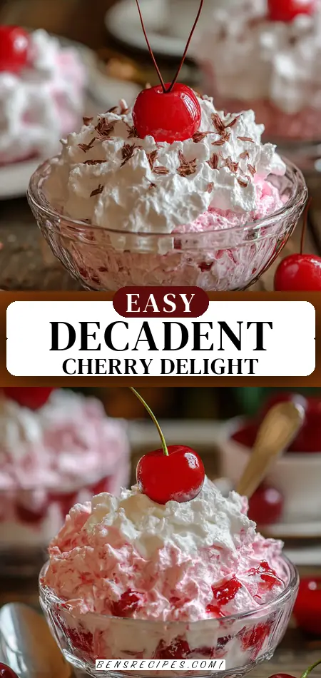 Pinterest pin (Design 3) for Cherry Cheesecake Fluff