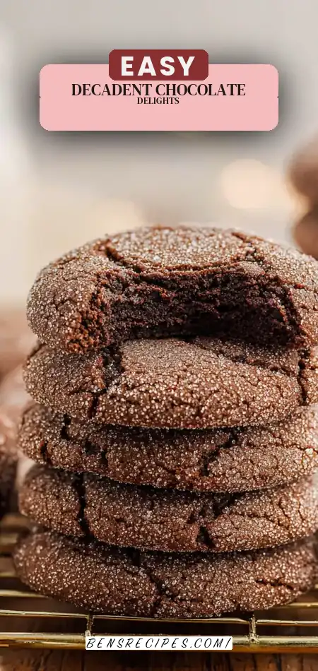 Pinterest pin (Design 2) for Chocolate Sugar Cookies