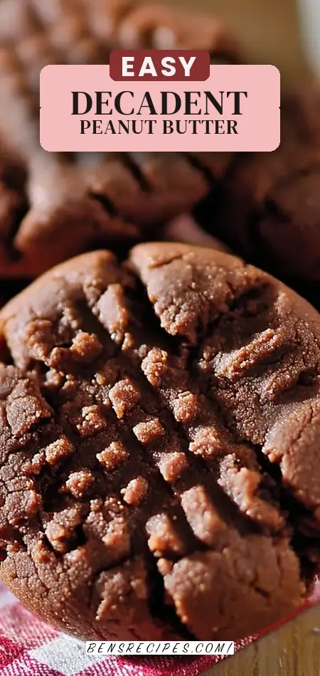 Pinterest pin (Design 2) for Chocolate Peanut Butter Cookies