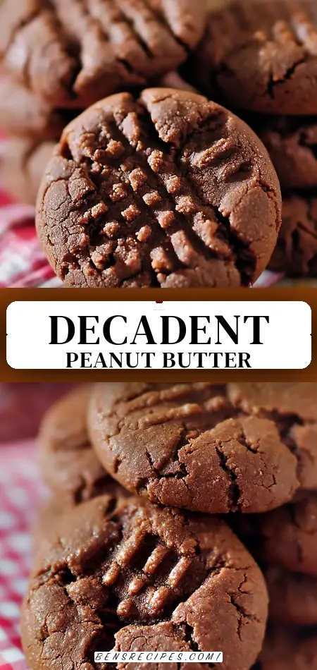 Pinterest pin (Design 3) for Chocolate Peanut Butter Cookies