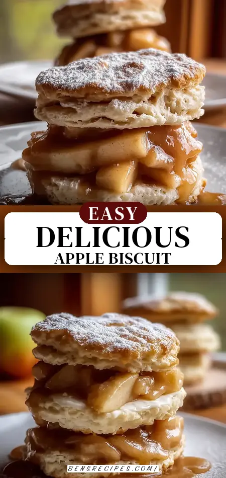 Pinterest pin (Design 3) for Apple Pie Biscuit Sandwiches: