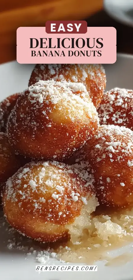 Pinterest pin (Design 2) for Banana Donut Holes