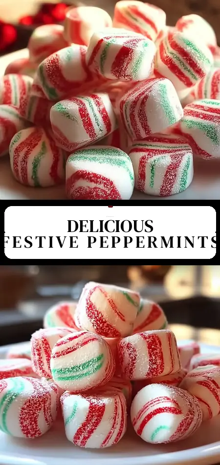 Pinterest pin (Design 3) for Soft Christmas Peppermints