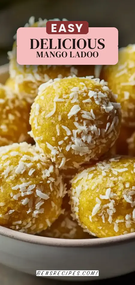 Pinterest pin (Design 2) for Mango Ladoo Recipe