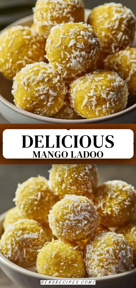 Pinterest pin (Design 3) for Mango Ladoo Recipe