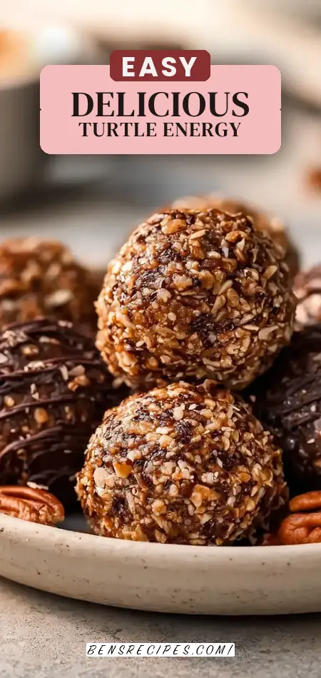 Pinterest pin (Design 2) for Turtle Energy Balls