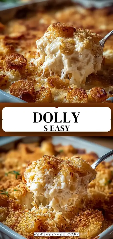 Pinterest pin (Design 3) for Dolly Parton’s 5-Ingredient Casserole