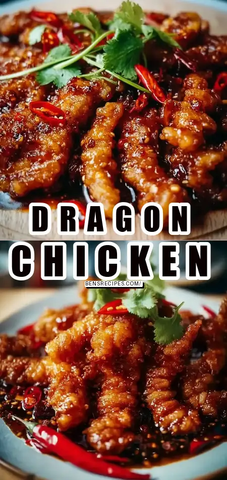 Pinterest pin (Design 1) for Dragon Chicken