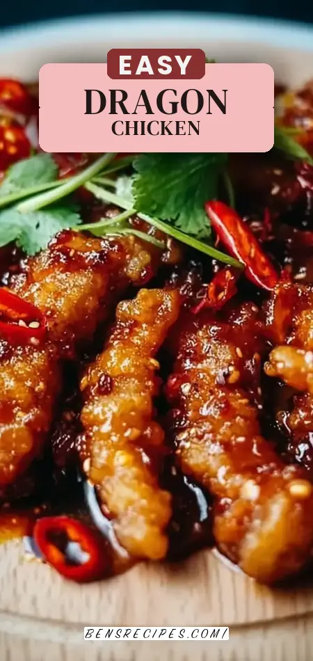 Pinterest pin (Design 2) for Dragon Chicken