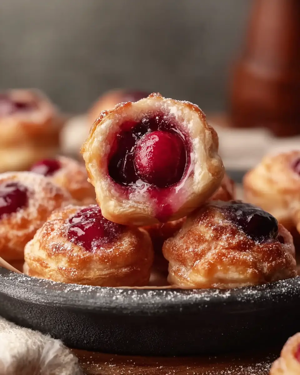 A delicious plate of Delicious Cherry Pie Bites