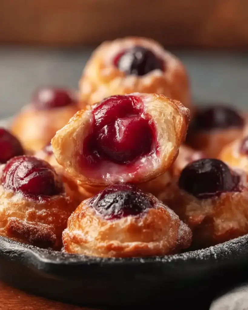 A delicious plate of Delicious Cherry Pie Bites