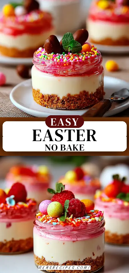 Easter No-Bake Cheesecake Jars
