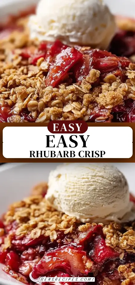 Easy Rhubarb Crisp – Simple Homemade Rhubarb Dessert