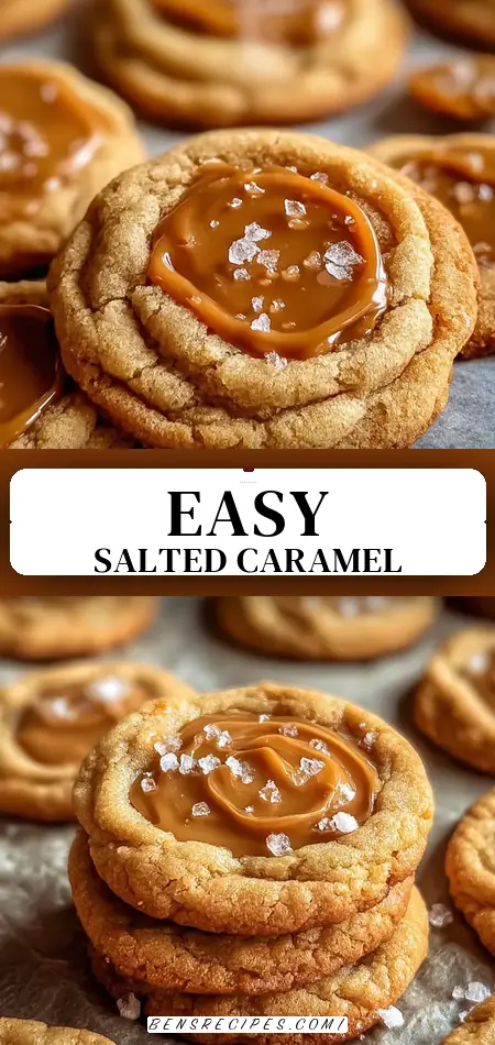 Pinterest pin (Design 3) for Irresistible Easy Salted Caramel Cookies