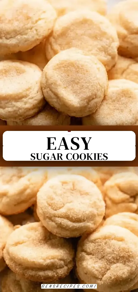 Pinterest pin (Design 3) for 3 Ingredient Sugar Cookies Recipe
