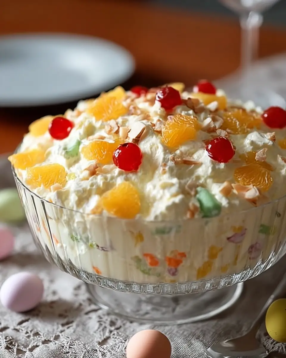 A delicious plate of Easter Fluff Salad