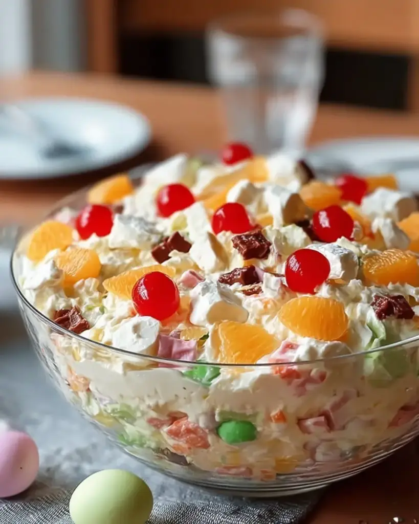 A delicious plate of Easter Fluff Salad