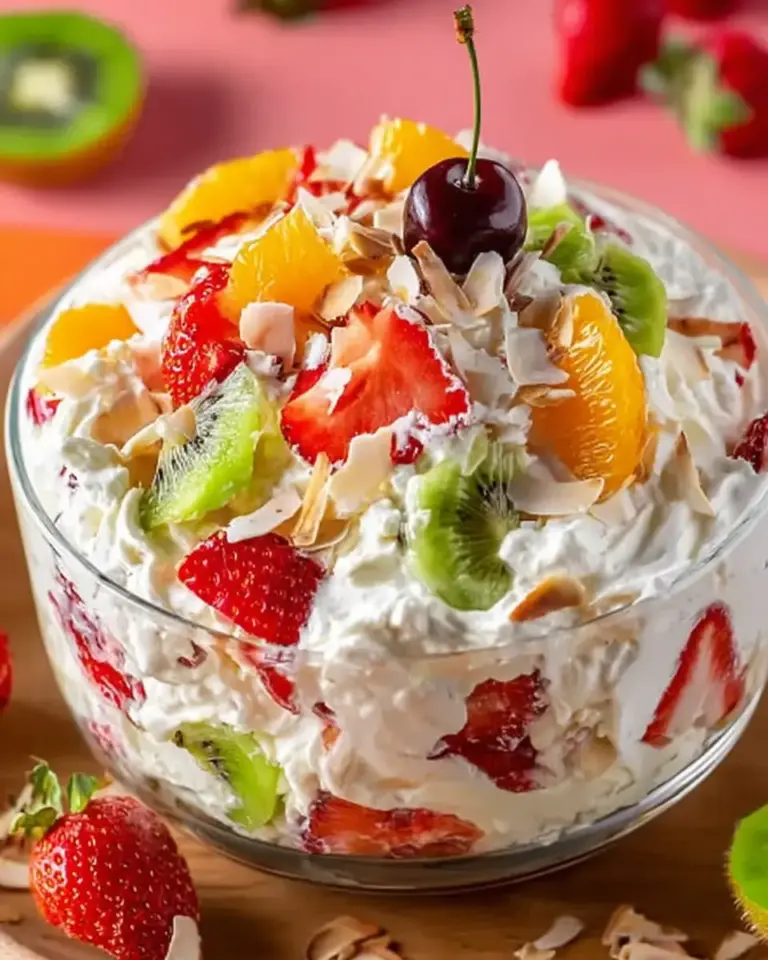 A delicious plate of Easy Hawaiian Cheesecake Salad