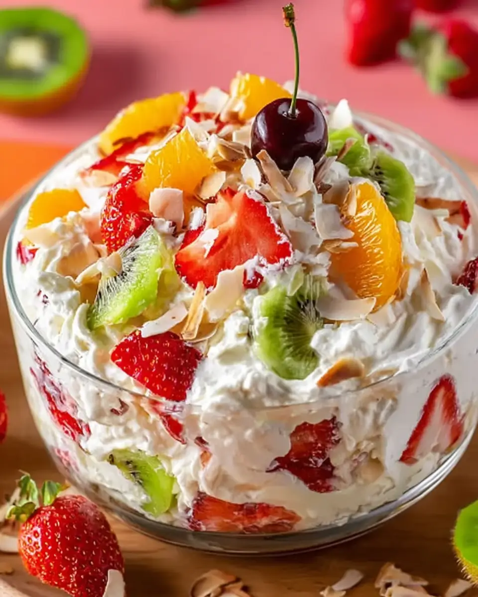 A delicious plate of Easy Hawaiian Cheesecake Salad