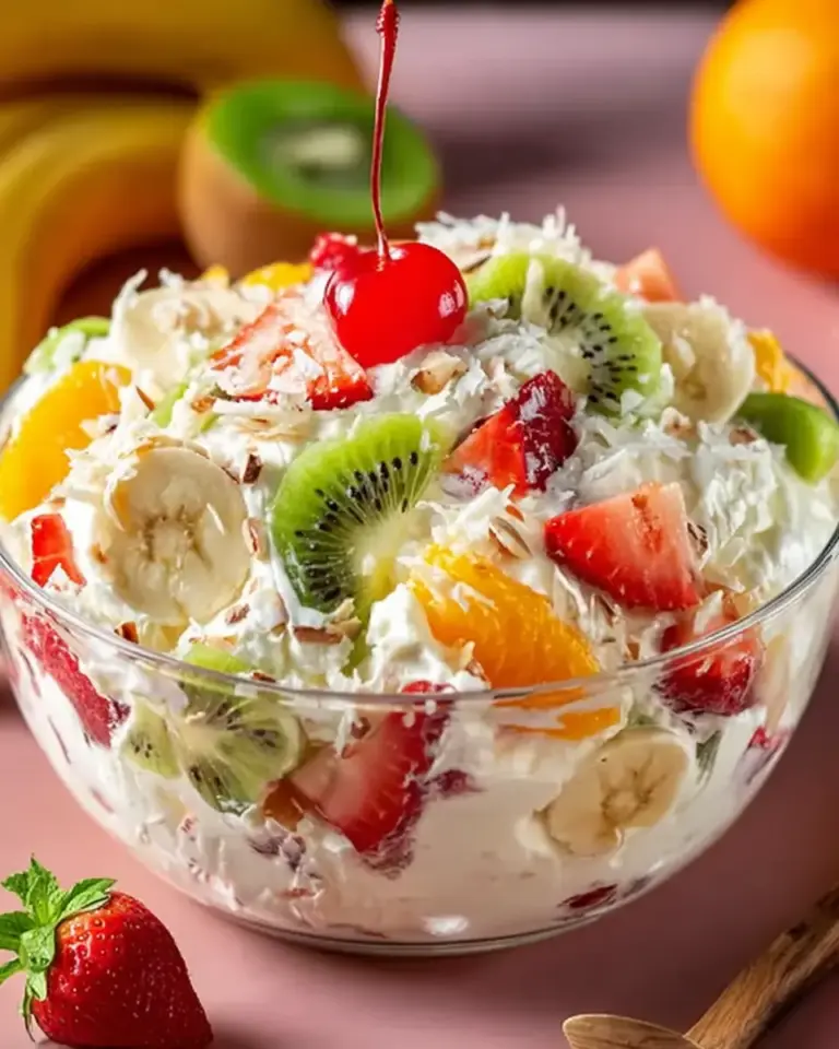 A delicious plate of Easy Hawaiian Cheesecake Salad