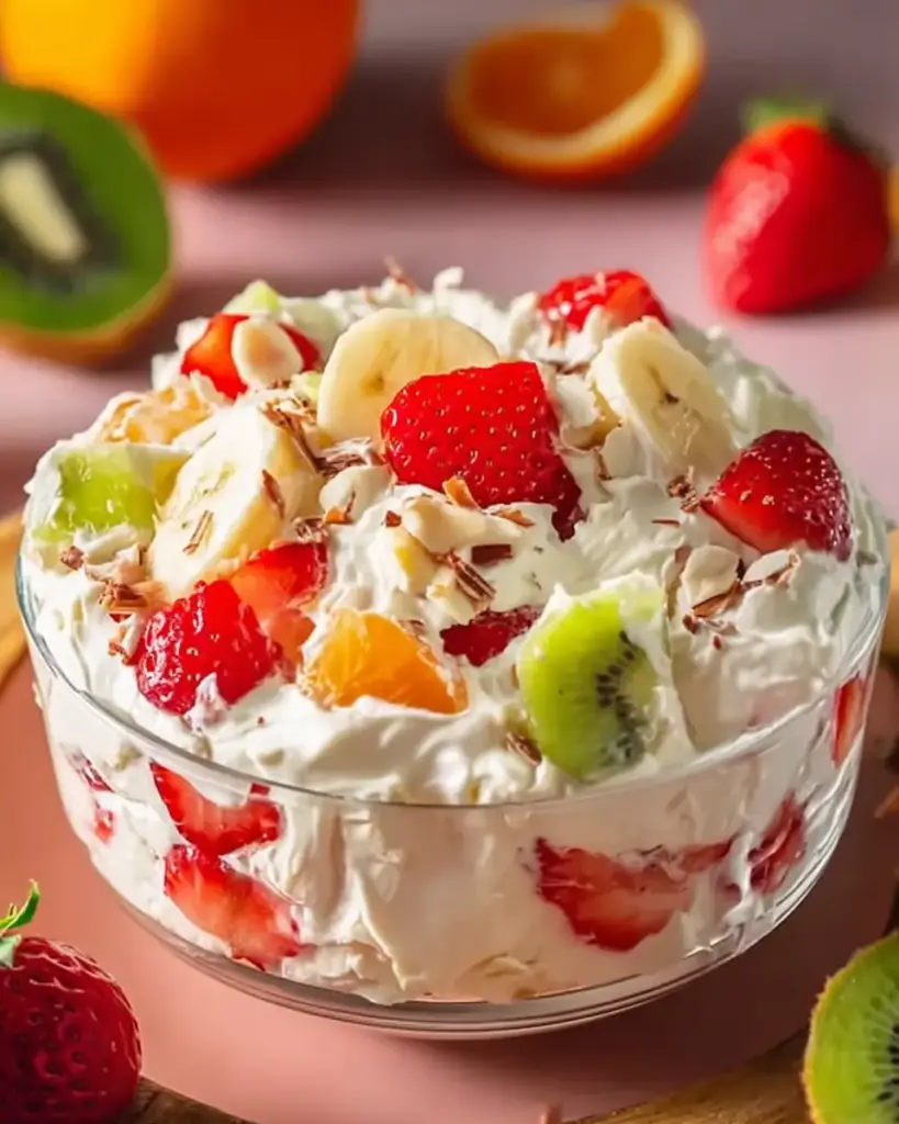 A delicious plate of Easy Hawaiian Cheesecake Salad