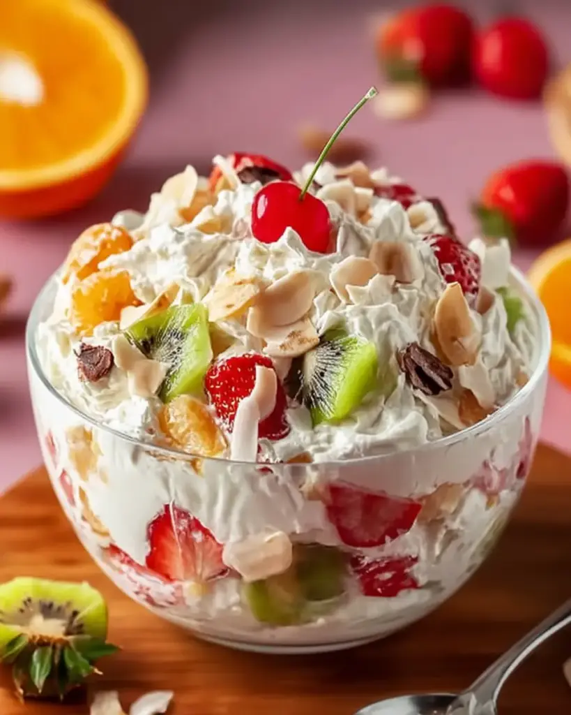 A delicious plate of Easy Hawaiian Cheesecake Salad