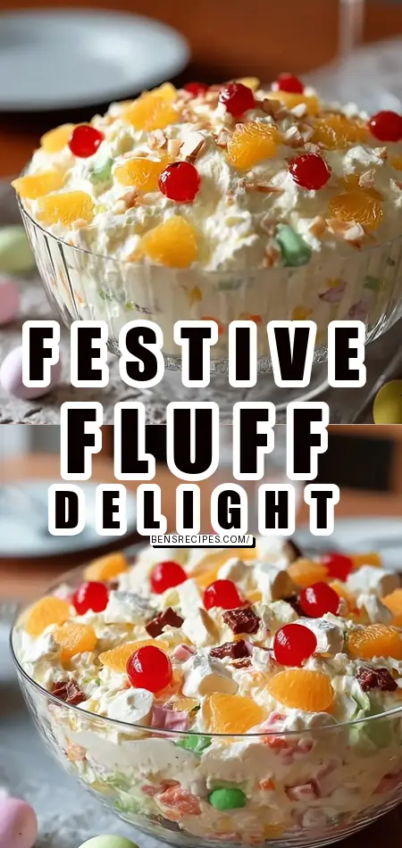 Pinterest pin (Design 1) for Easter Fluff Salad