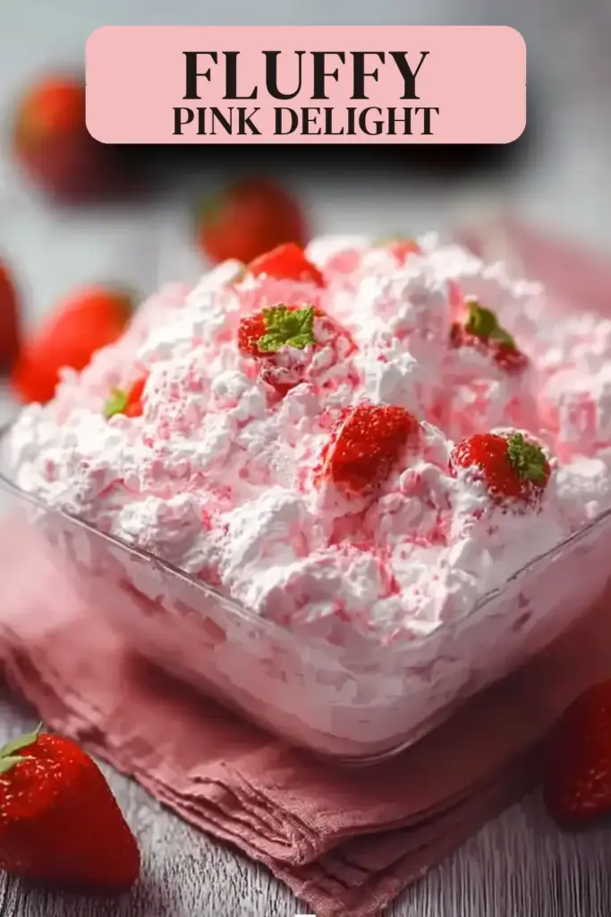 Pinterest pin (Design 2) for Pink Fluff Salad