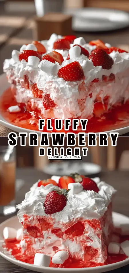 Pinterest pin (Design 1) for Strawberry Fluff Salad