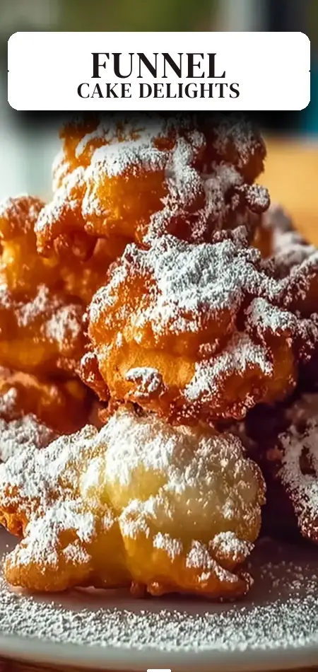 Pinterest pin (Design 2) for Air Fryer Funnel Cake Bites