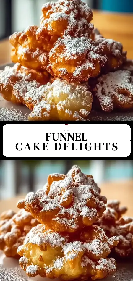 Pinterest pin (Design 3) for Air Fryer Funnel Cake Bites