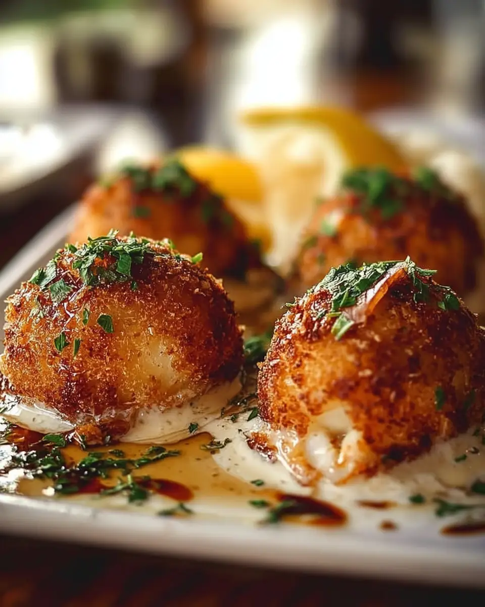 A delicious plate of Famous Crab Bombs Seafood Dream