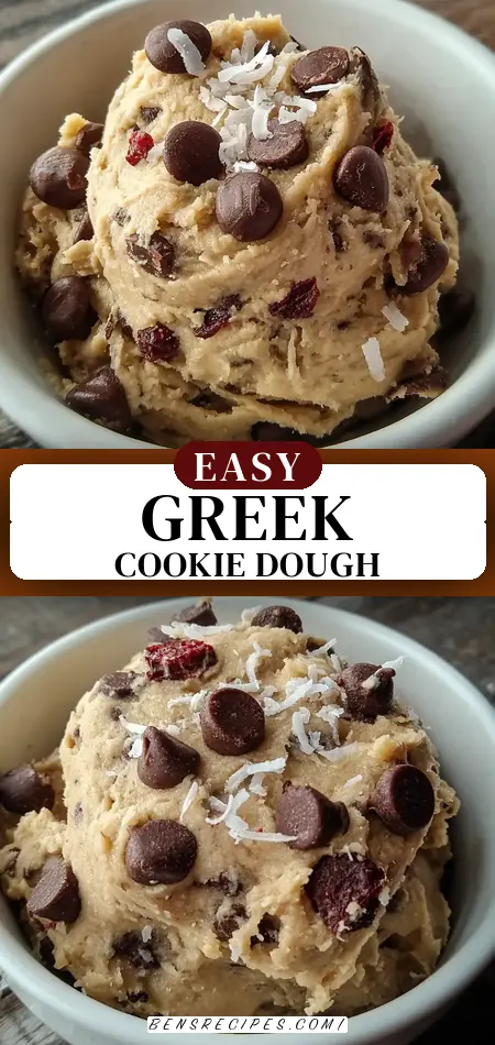 Pinterest pin (Design 3) for Greek Yogurt Cookie Dough: 3-Minute Easy Yummy Irresistible