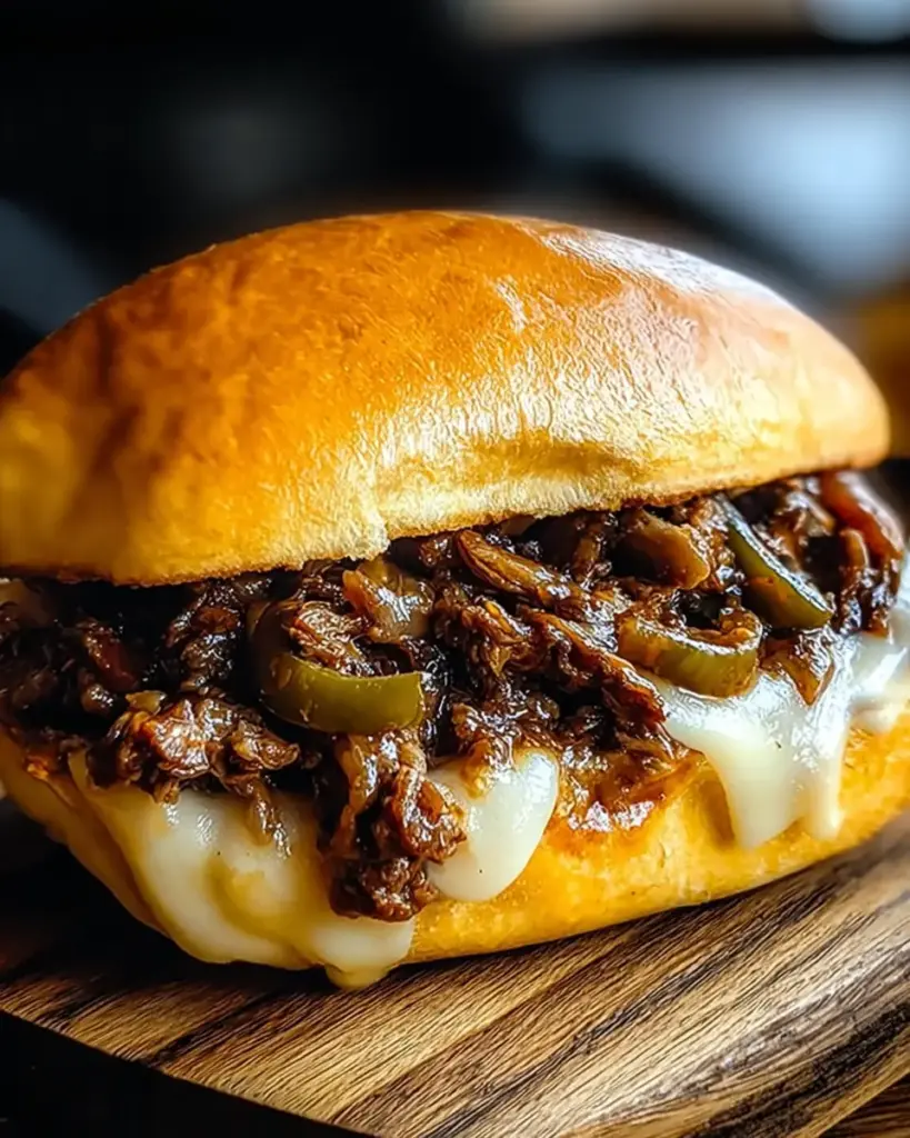 A delicious plate of Gordon Ramsay Philly Cheesesteak Sloppy Joes (Ava-Style)