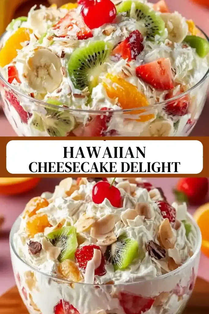 Pinterest pin (Design 3) for Easy Hawaiian Cheesecake Salad