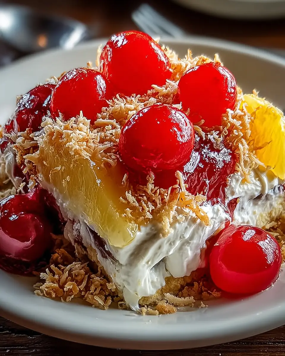 A delicious plate of Hawaiian Cheesecake Salad