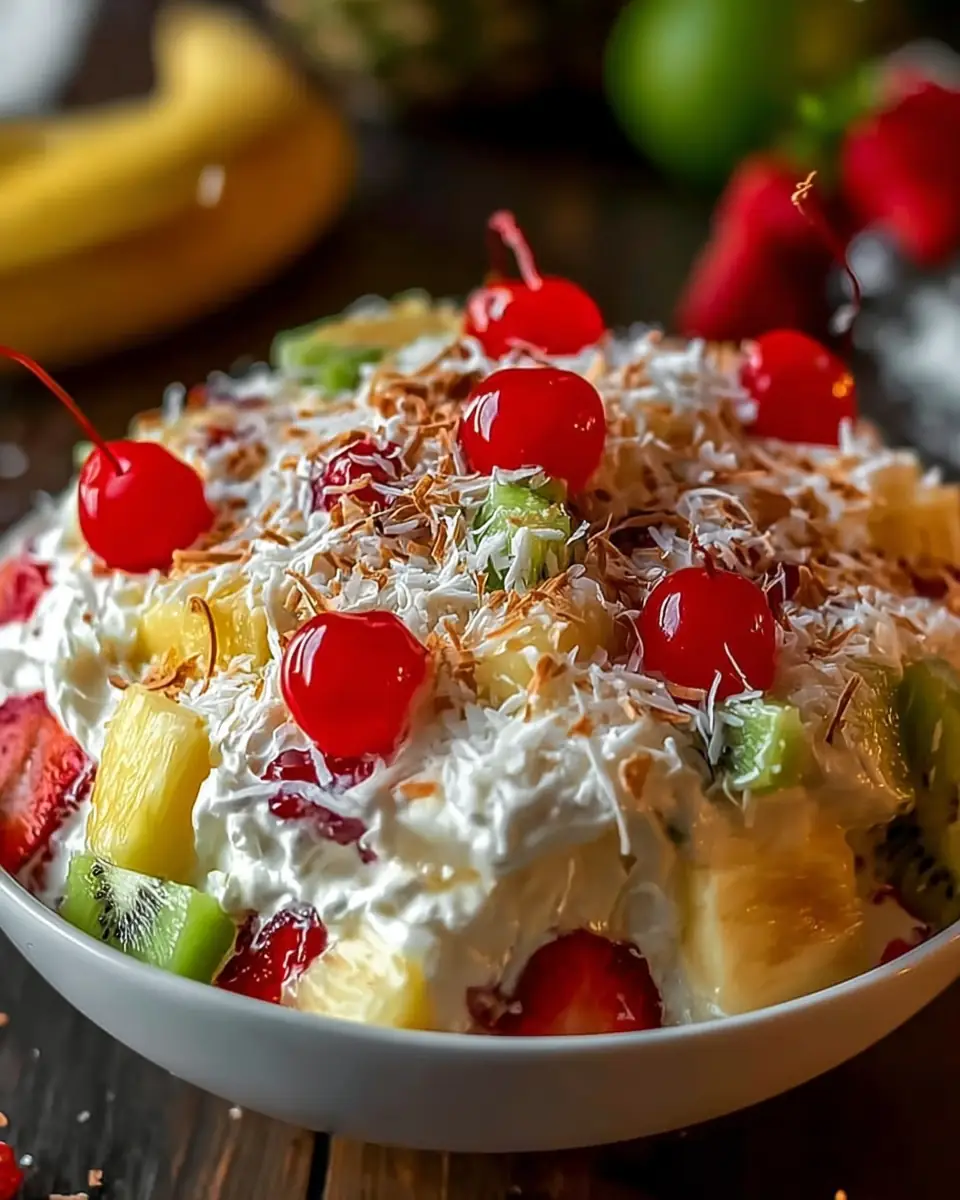 A delicious plate of Hawaiian Cheesecake Salad
