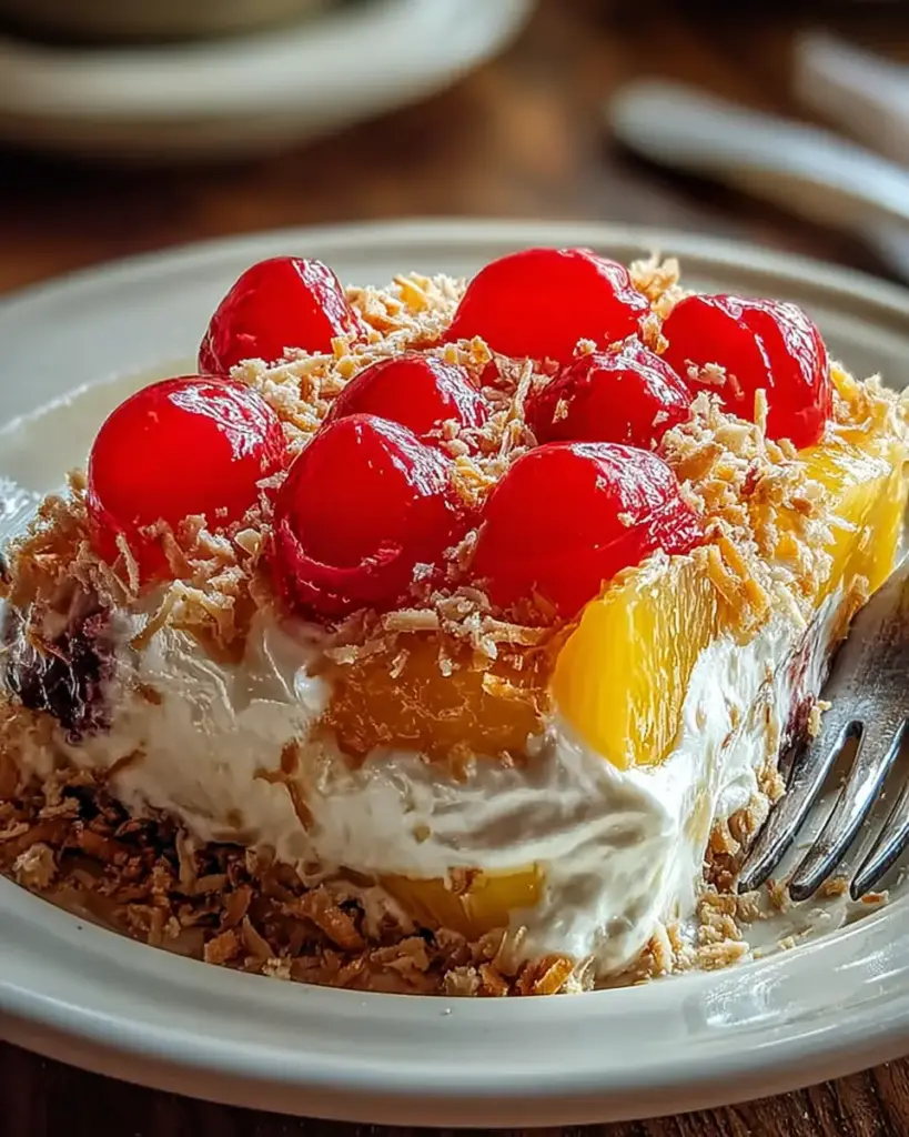 A delicious plate of Hawaiian Cheesecake Salad