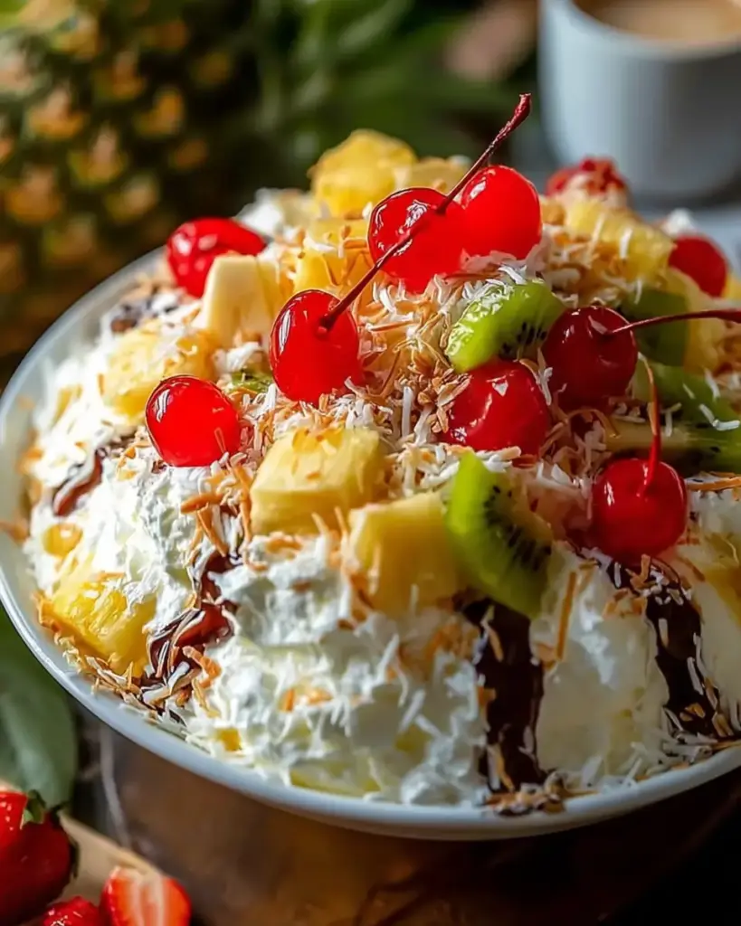 A delicious plate of Hawaiian Cheesecake Salad