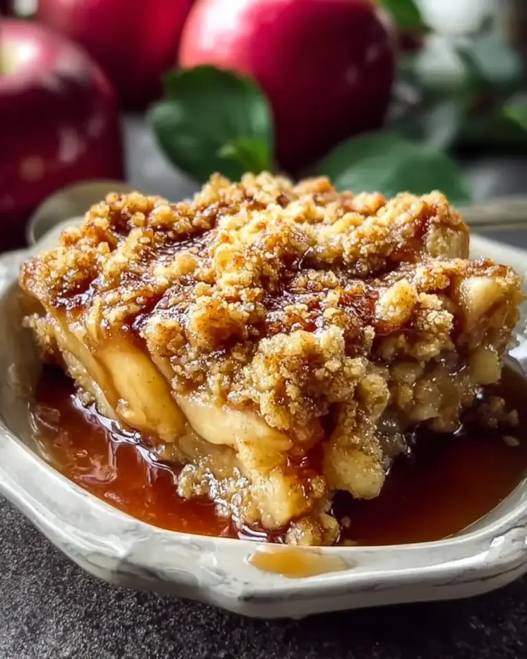 A delicious plate of High-Protein Apple Crumble
