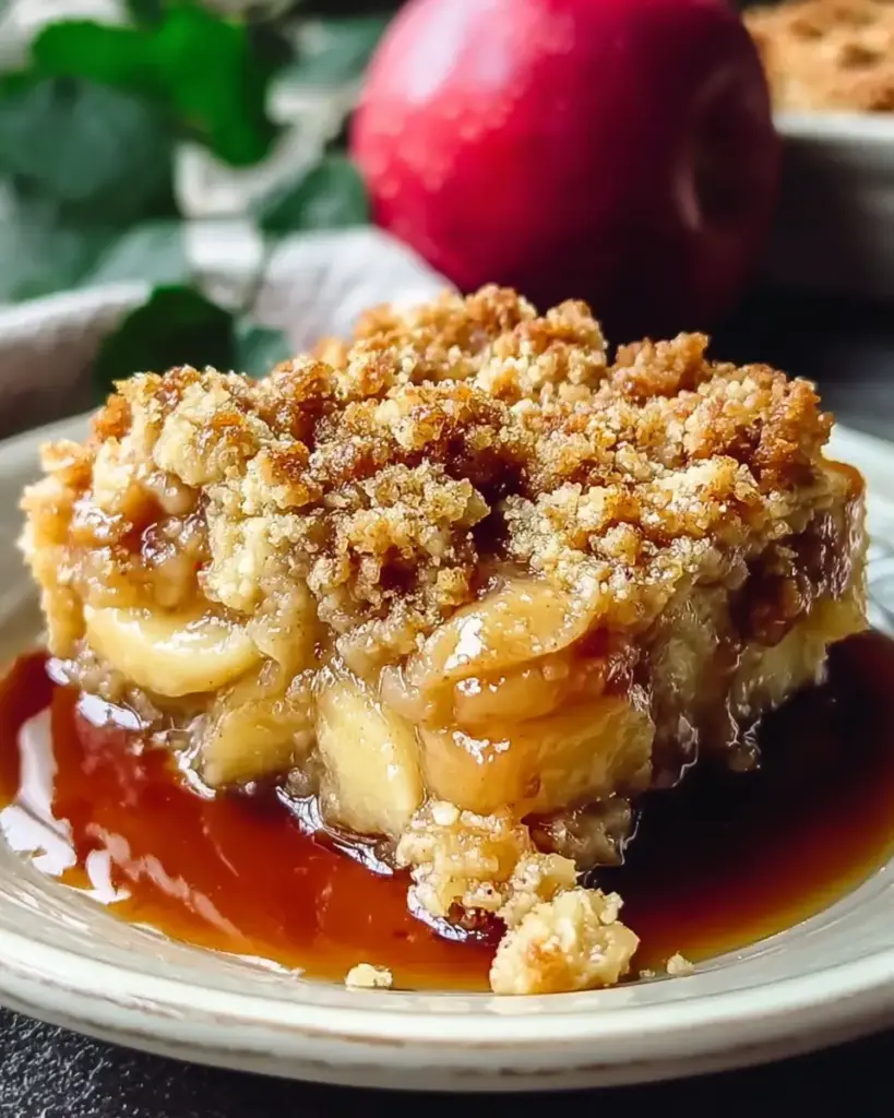 A delicious plate of High-Protein Apple Crumble