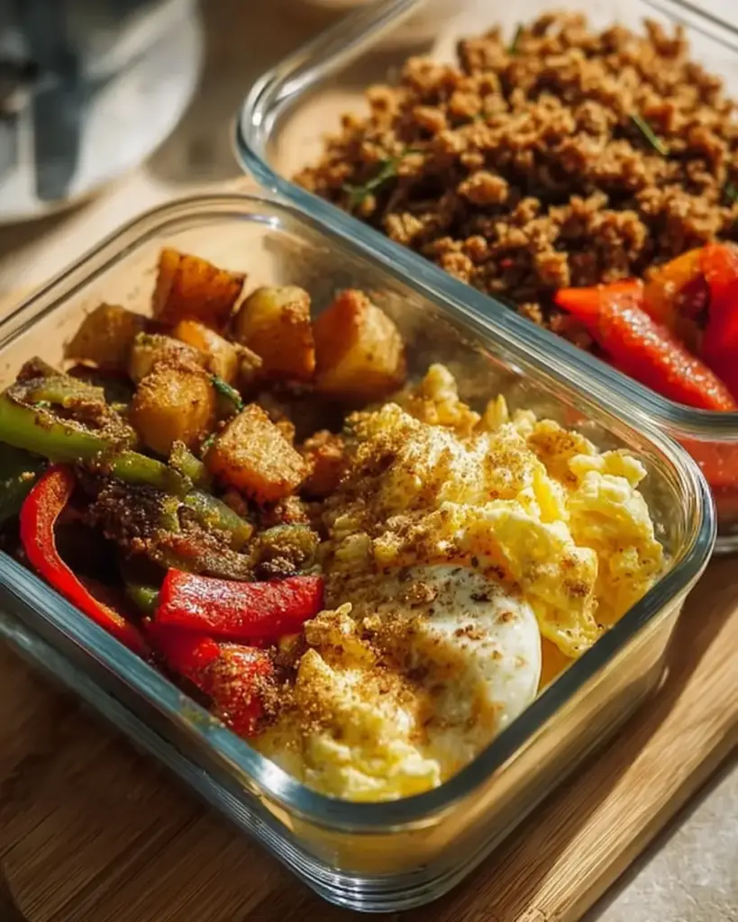 A delicious plate of High Protein Breakfast Burrito Bowls