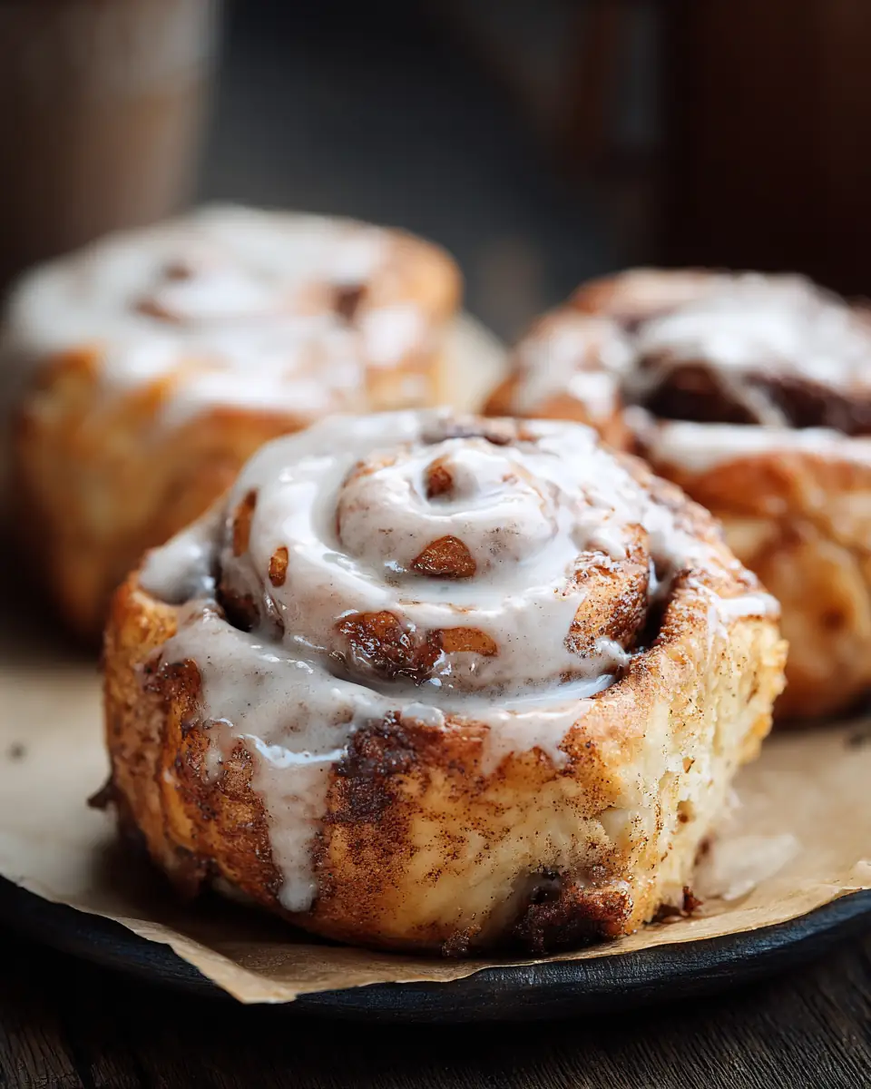 A delicious plate of High-Protein Cinnamon Rolls : Fluffy, Sweet, and Guilt-Free