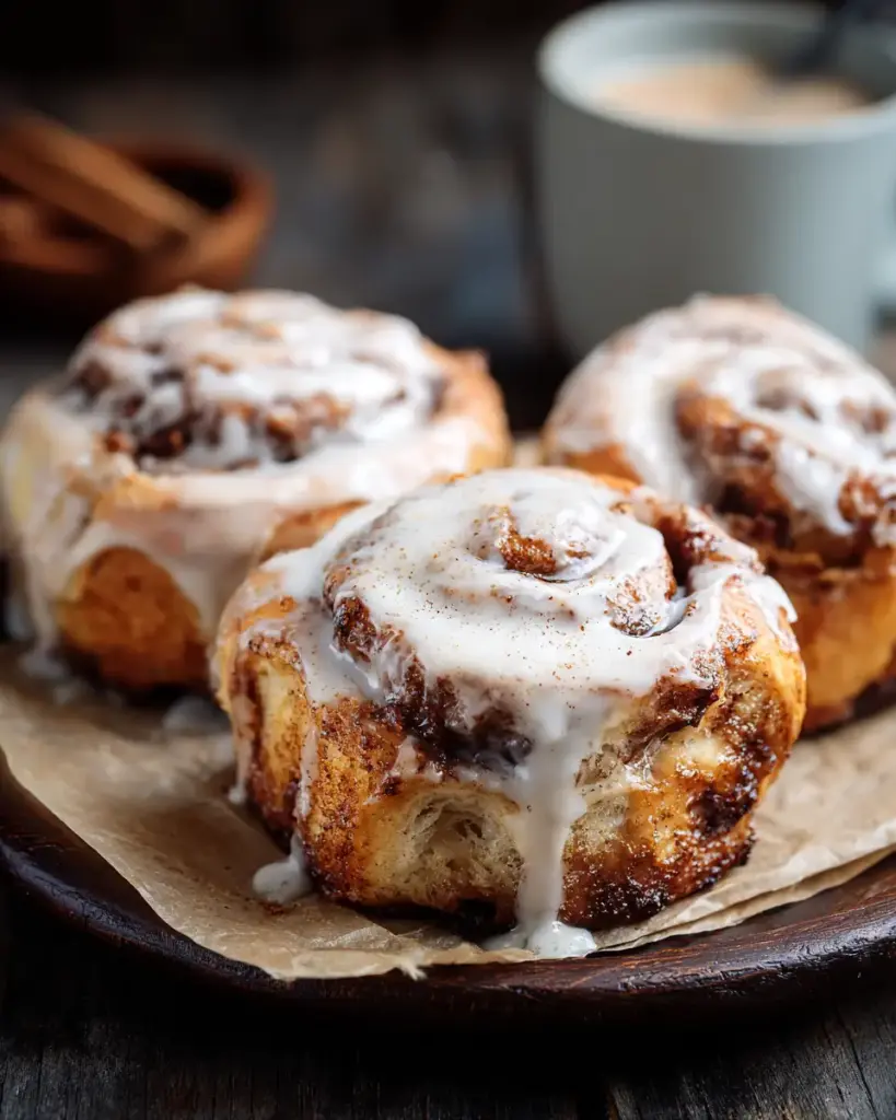 A delicious plate of High-Protein Cinnamon Rolls : Fluffy, Sweet, and Guilt-Free