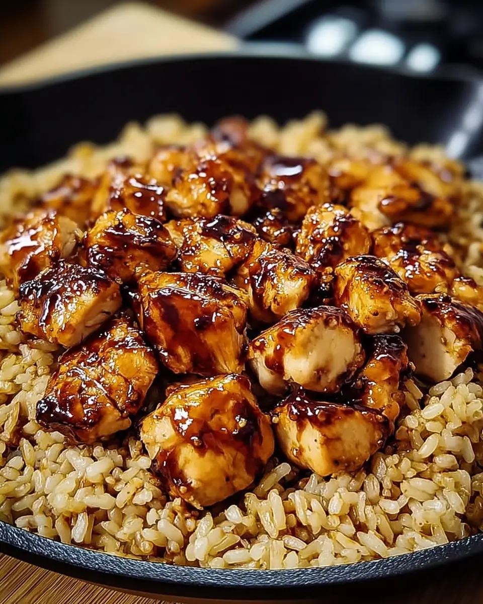 A delicious plate of Honey BBQ Chicken and Rice: A Comforting One-Pan Wonder